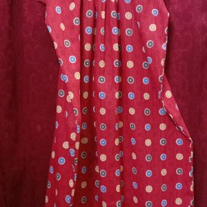 Red Printed Nighty