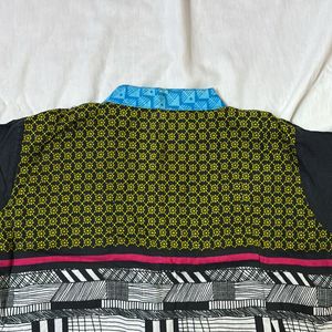 Stitched Cotton Multicolour Chudidhar Top