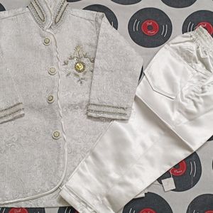 Boys White Colour Western Dress