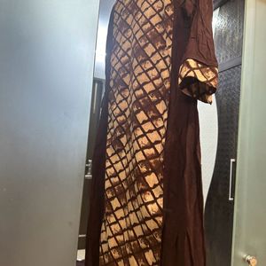 Brown Long Kurta, One Piece Style