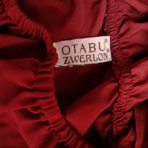 Otabu Zwerlon Brand .. Maroon Colour Dress 👗