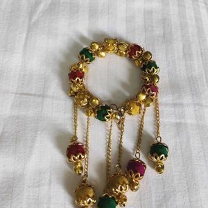 Golden Jhallar Multicolour Gana Wristband