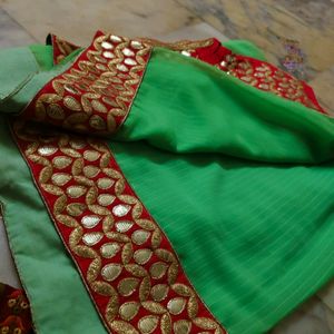 Saree With Work blouse