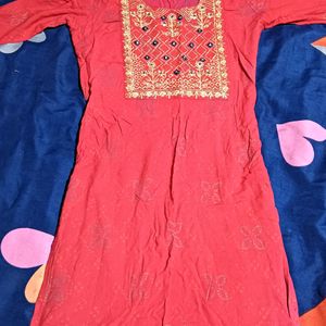 Bandhani Red Kurti