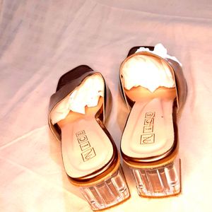 Beautiful Golden Heels For Women Just Like New