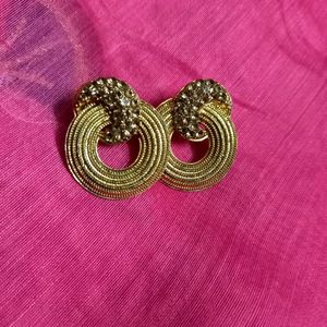 2 Type Of Earrings Multicolour and Gold Platted