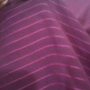 Dark Purple Satin Border Saree