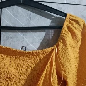 Zudio Mustard Smokey Top