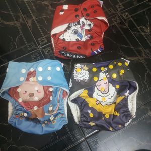 Combo Of 3 Bembika Cloth Diapers