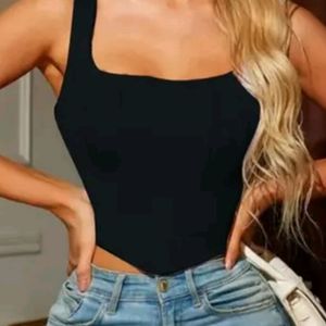 Green Corset Fit Stylish Top