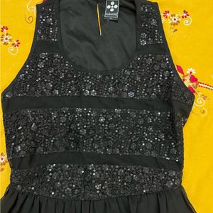 Black Sequined Dress