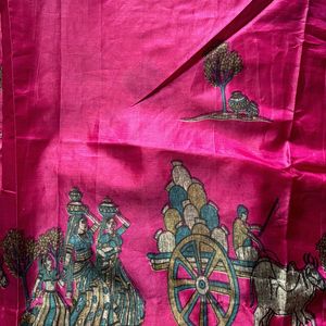 Beautiful Printed Pink Saree