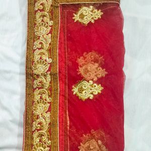 Bridal Lehenga Set Red and Golden Colour