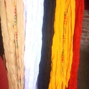 Women Solid Dupatta Set Of 5