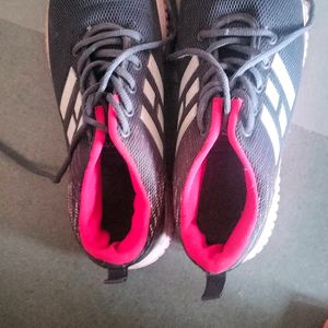 Gray And Pink Sports Shoes