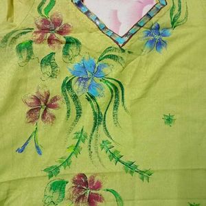 Hand Painted Cotton Salwar Suit