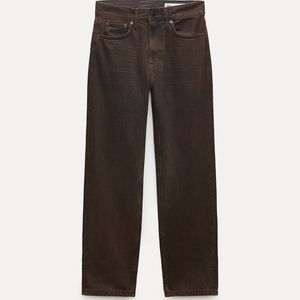 Zara Brown Mid Rise Jeans