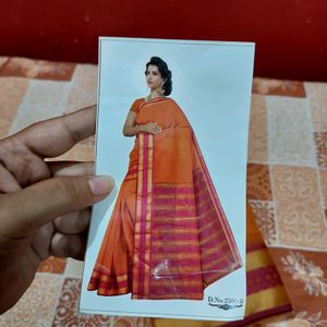 Mustard Women's Cotton Saree