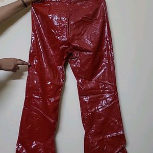 Leather Pant Red Hot