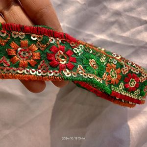 Green Lace/ Border For Sare/Dupatta