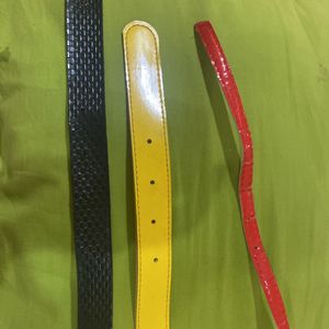 Perfect Red , Yellow & Black Belts 3 In 1 Combo