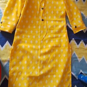 Straight Yellow Kurta