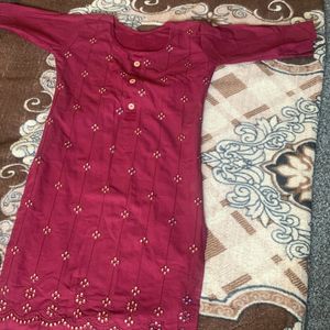 Maroon Kurta