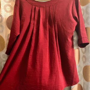 Red Casual Woman Sleeves Regular Wear