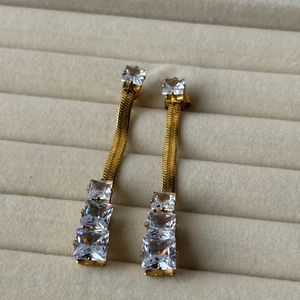 Dressy Rhinestone Earrings Anti-tarnish