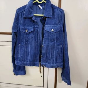 Mango Blue Corduroy  Jacket