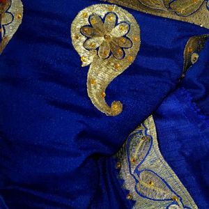 Royal Blue Fancy Party Saree, Brand New With Tag