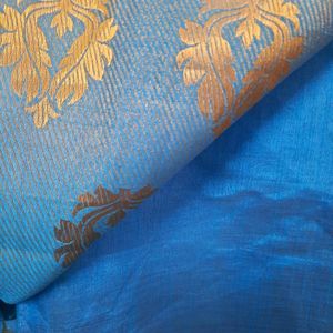 Silk sari With Golden Thread Work