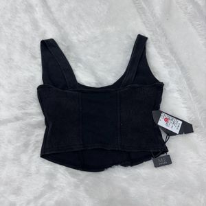 Black Pinterest Imported Corset Top