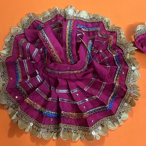 Laddu Gopal Handmade Fancy Dress Whit Cap