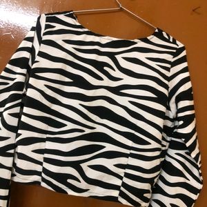 Zebra Print Crop Top