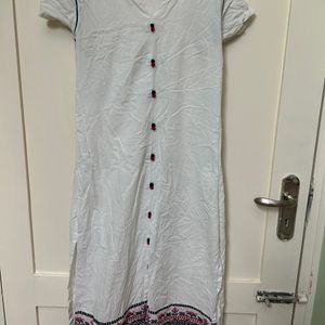 elegant White Kurti