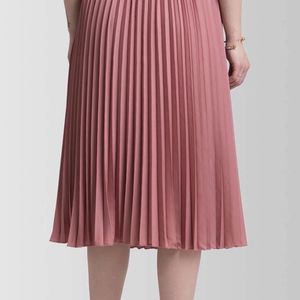 Pink Pleated Skirt