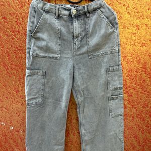 Grey Cargo Jeans