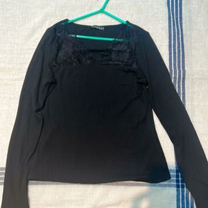 Black Full Sleeves T Shirt