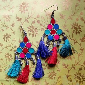 Multicolor Oxidised Earrings