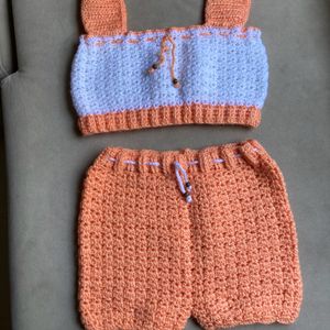 Crochet Top And Shorts Set