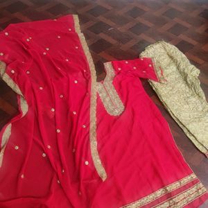 Beautiful Red Suit With Dupatta