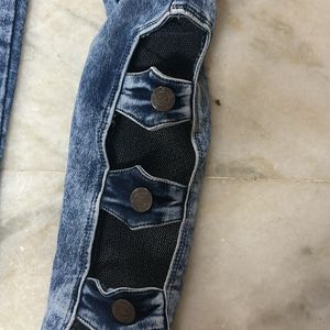 Blue Jeans With Designed Pattern