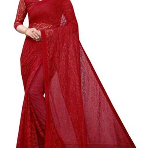 Sale! 🥳 New Red Net Saree