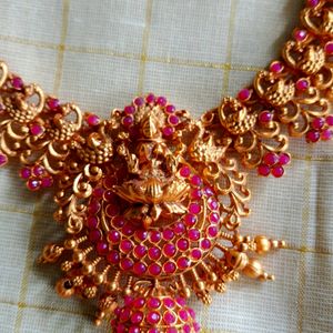 Traditional Chettinad Gold Lakshmi Necklace