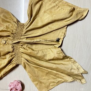 🌼Golden Cinched Waist Top For Women 🌼