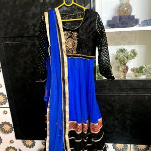 Anarkali Full Gown With Shawl