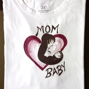 Mom-Baby Painted T-Shirt