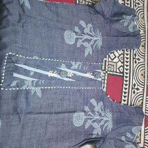 Blue Stitched Kurti