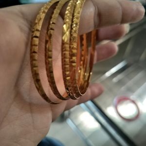 Gold plated bangles